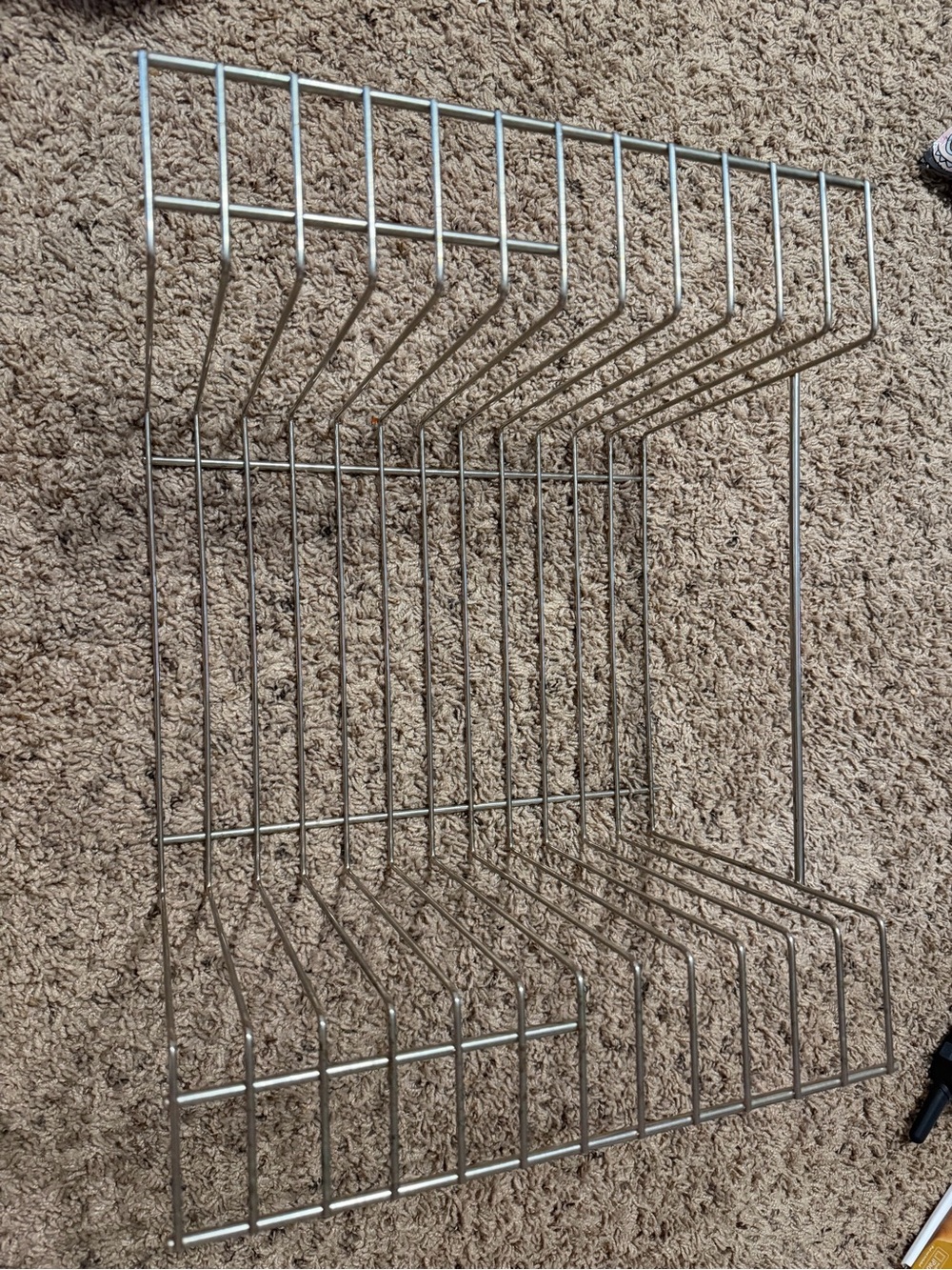 Metal Wire Corner Shelf Rack in Silver - Unbranded